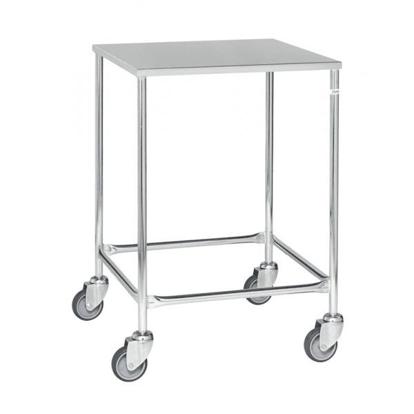 Edelstahlwagen Tischwagen bis 150kg belastbar, 4 Lenkrollen - Palo24
