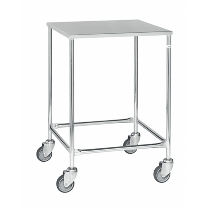 Edelstahlwagen Tischwagen bis 150kg belastbar, 4 Lenkrollen - Palo24
