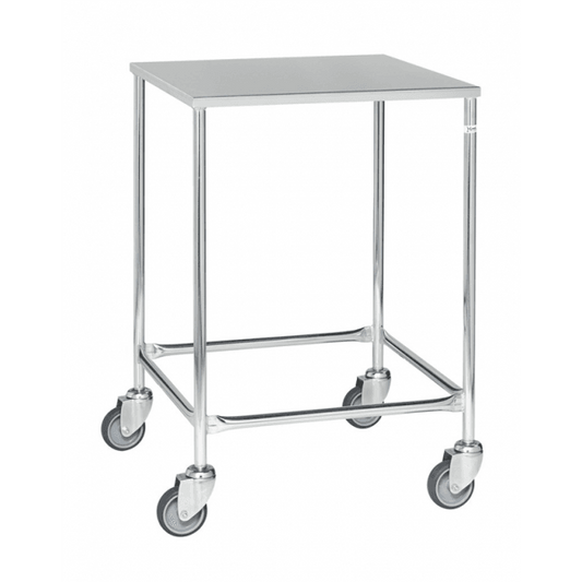 Edelstahlwagen Tischwagen bis 150kg belastbar, 4 Lenkrollen - Palo24