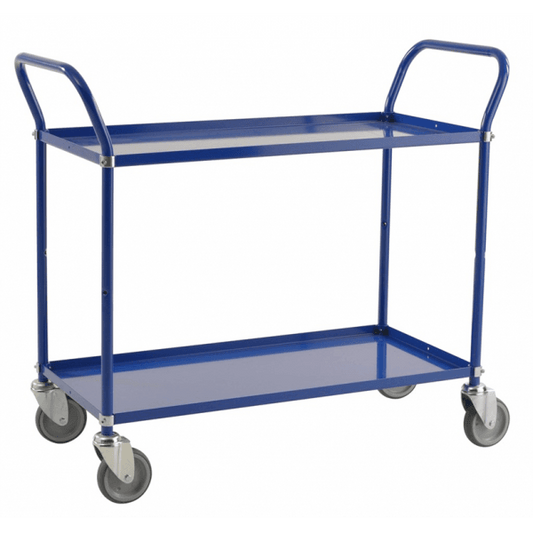 Etagenwagen bis 250kg belastbar 4 Lenkrollen blau - Palo24
