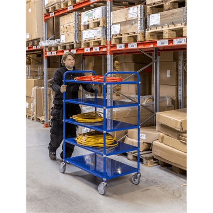Etagenwagen 5 Böden bis 250kg belastbar Weiss - Palo24