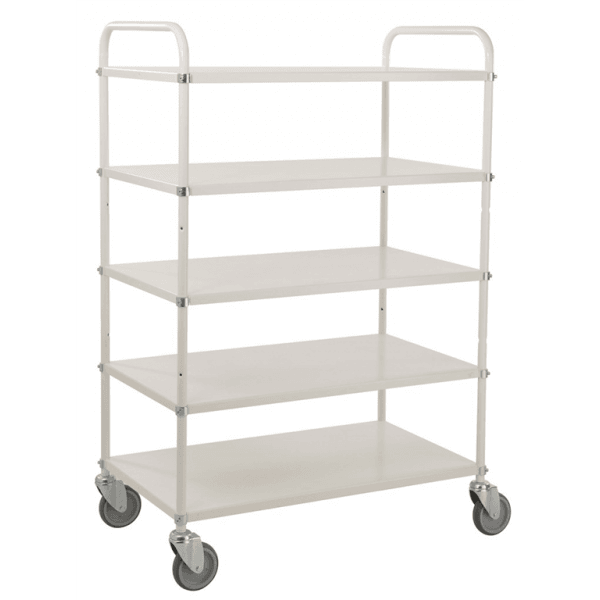 Etagenwagen 5 Böden bis 250kg belastbar Weiss - Palo24
