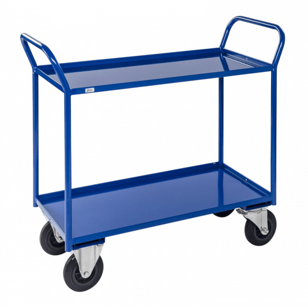 Etagenwagen mit 2 Böden bis 400kg belastbar blau - Palo24