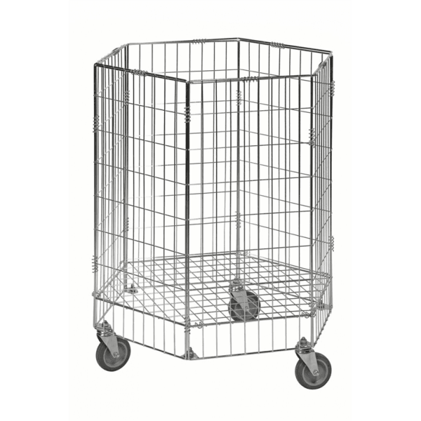 Gitterwagen bis 60kg belastbar, 3 Lenkrollen, verzinkt - Palo24