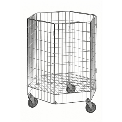 Gitterwagen bis 60kg belastbar, 3 Lenkrollen, verzinkt - Palo24