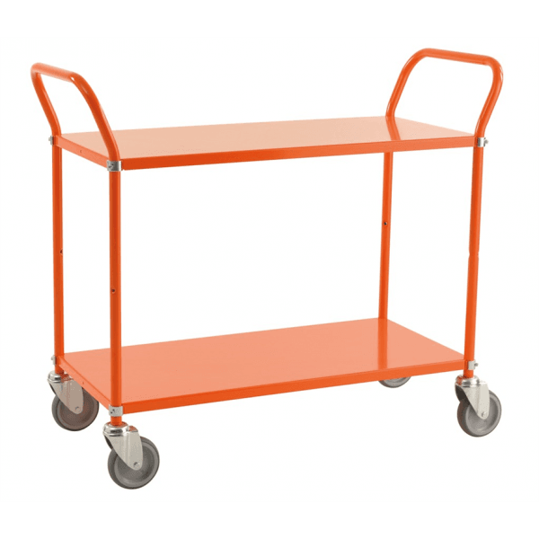 Etagenwagen bis 250kg belastbar 4 Lenkrollen orange - Palo24