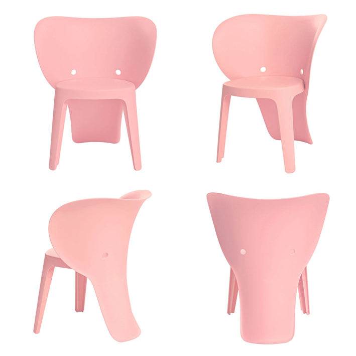 Kinderstuhl mit Lehne | Stühlchen | Sitzhöhe 32cm | Elefant Pink | KMB12-Px2 - Palo24