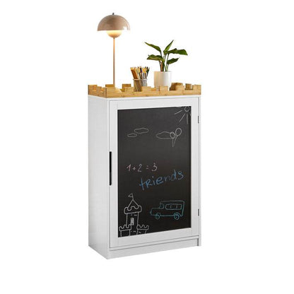 Kinderregal mit Tafel | Aufbewahrungsschrank | Kinderzimmer | KMB43-W - Palo24