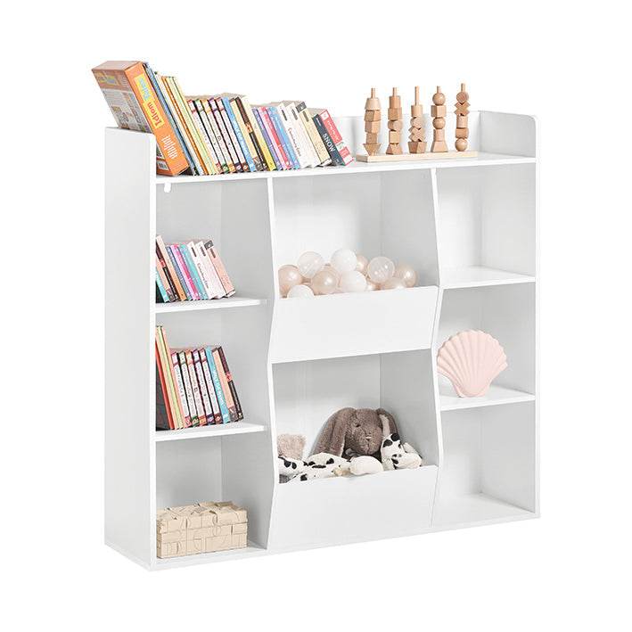 Kinderbücherregal | Spielzeugtruhe | Aufbewahrungsregal für Kinder | Weiss KMB55-W - Palo24