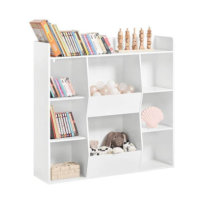 Kinderbücherregal | Spielzeugtruhe | Aufbewahrungsregal für Kinder | Weiss KMB55-W - Palo24