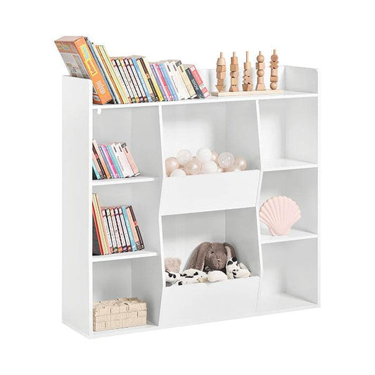 Kinderbücherregal | Spielzeugtruhe | Aufbewahrungsregal für Kinder | Weiss KMB55-W - Palo24