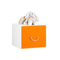 Spielzeugtruhe | Spielzeugkiste mit Deckel | Aufbewahrungsbox für Kinder | Orange Weiss KMB74-W - Palo24