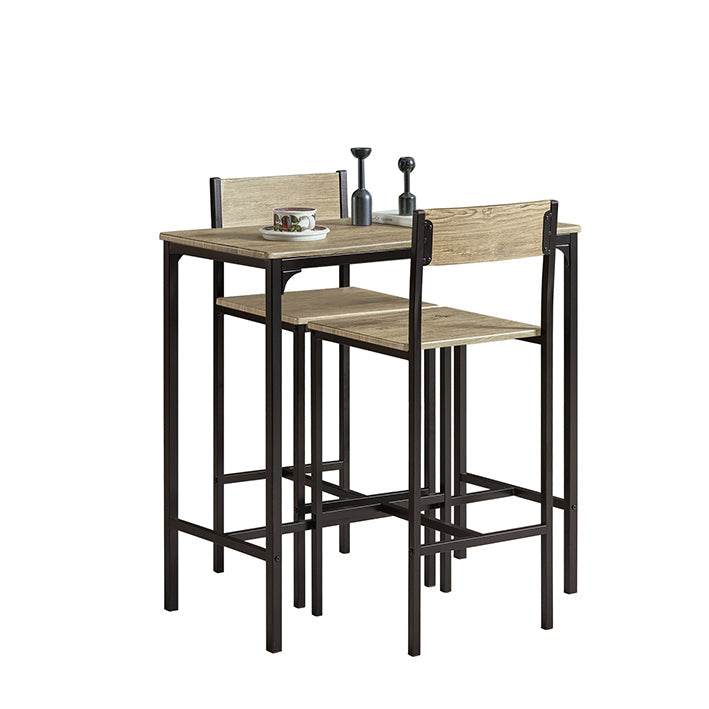 Bartisch mit 2 Hockern | Bartisch set | 3-teilig - Palo24