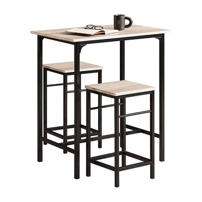 Bartisch mit 2 Hockern | Bartisch set | 3-teilig - Palo24