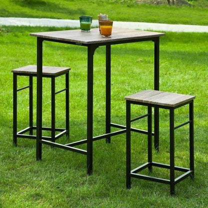Bartisch mit 2 Hockern | Bartisch set | 3-teilig - Palo24
