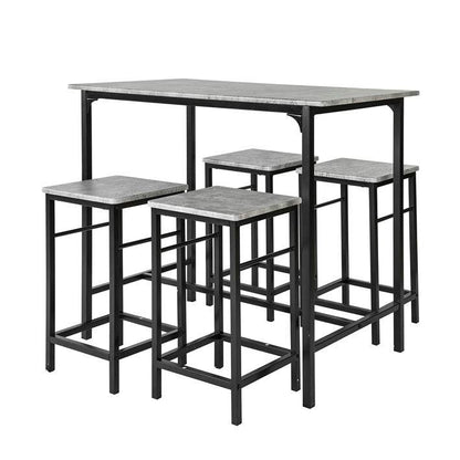 Bartisch mit 4 Hockern | Bartisch set | 5-teilig | OGT11-HG - Palo24