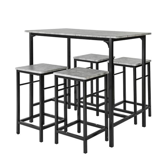 Bartisch mit 4 Hockern | Bartisch set | 5-teilig | OGT11-HG - Palo24
