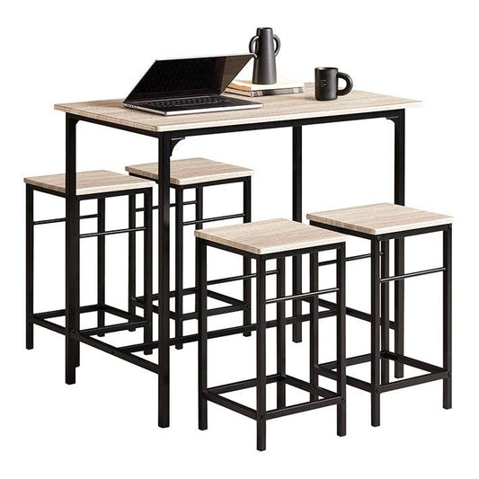Bartisch mit 4 Hockern | Bartisch set | 5-teilig | OGT11-N - Palo24