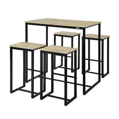 Bartisch mit 4 Hockern | Bartisch set | Stehtisch | 5-teilig | OGT15-N - Palo24