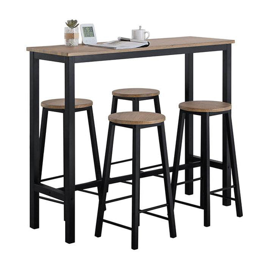 Bartisch mit 4 Stühlen | Bartisch set | Stehtisch | 5-teilig | OGT22-SCH - Palo24
