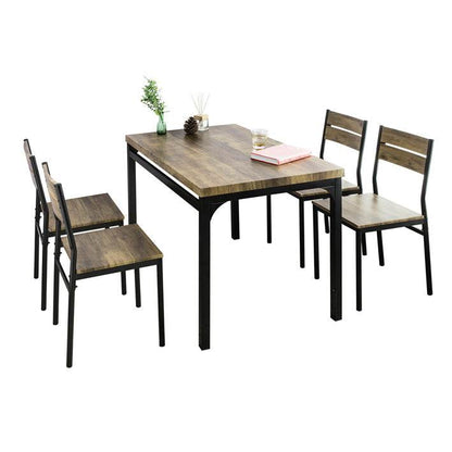 Esstisch mit 4 Stühlen | 5-teilig Essgruppe | Küchentisch | OGT28-N+FST72-Nx4 - Palo24
