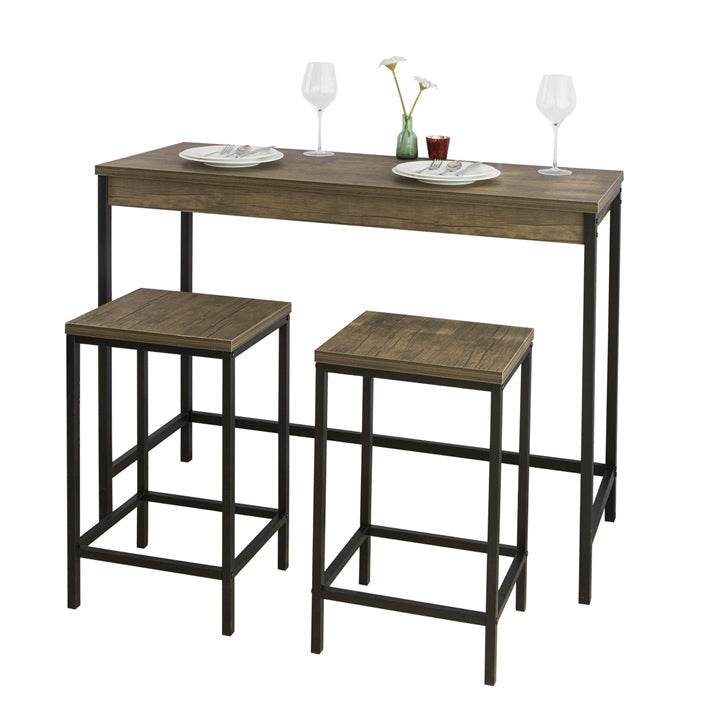 Bartisch mit 2 Hockern | Bartisch set | 3-teilig | OGT30-N - Palo24