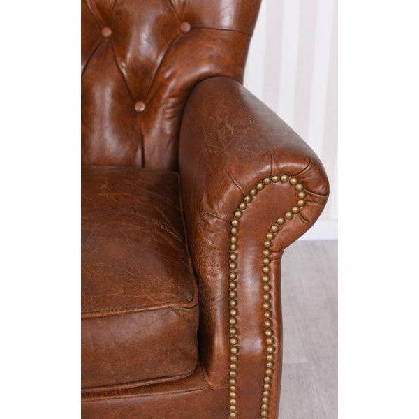 EXCLUSIVER ENGLISCHER CLUBSESSEL CHESTERFIELD LEDER - Palo24