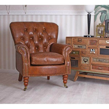 EXCLUSIVER ENGLISCHER CLUBSESSEL CHESTERFIELD LEDER - Palo24