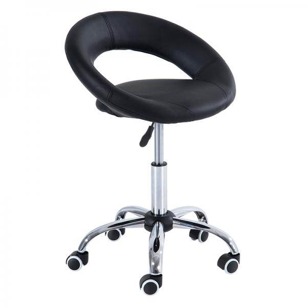Arbeitshocker Rollhocker höhenverstellbar Schwarz - Palo24