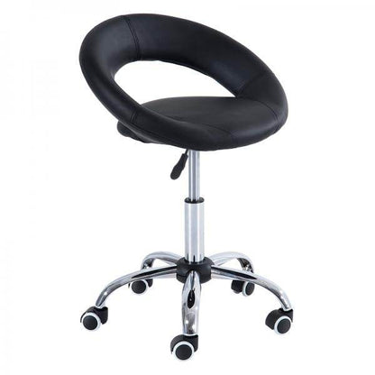 Arbeitshocker Rollhocker höhenverstellbar Schwarz - Palo24
