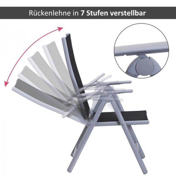 7-tlg Sitzgarnitur Sitzgruppe Gartengarnitur Gartenset Gartenmöbel Garten Alu (7-tlg) - Palo24