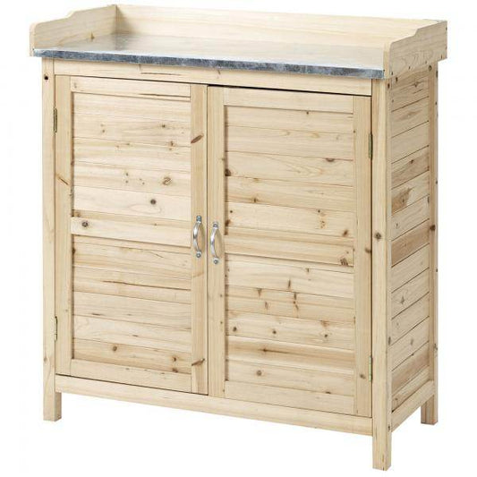 Gartenschrank mit Unterschrank Holz Geräteschrank Geräteschuppen - Palo24