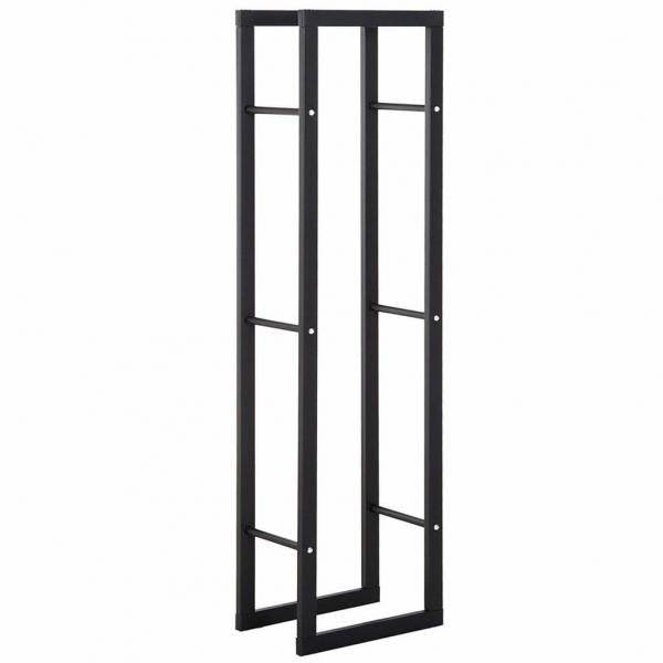 Feuerholzregal Kaminholzablage Kaminholzständer Kaminholzhalter 100kg Stahl Schwarz - Palo24