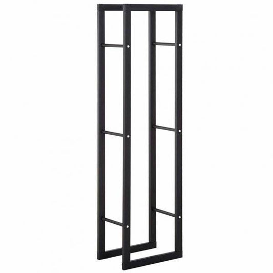Feuerholzregal Kaminholzablage Kaminholzständer Kaminholzhalter 100kg Stahl Schwarz - Palo24