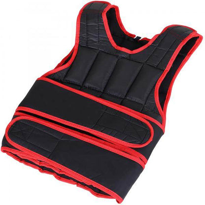 20 kg Trainingsweste einstellbare Gewichtsweste Schwarz+Rot - Palo24