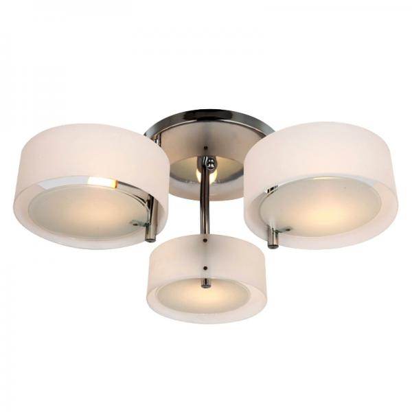 Deckenlampe Acryl Kronleuchter 40W Leuchte 3-flammig Chrom - Palo24