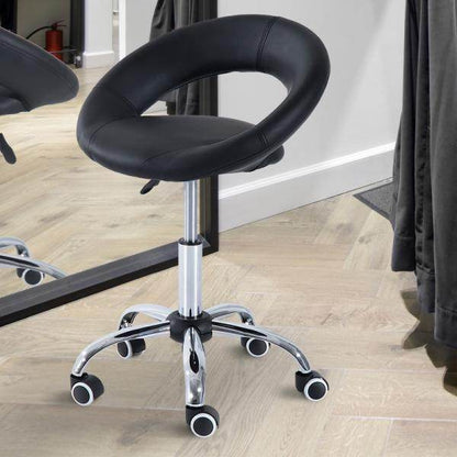 Arbeitshocker Rollhocker höhenverstellbar Schwarz - Palo24