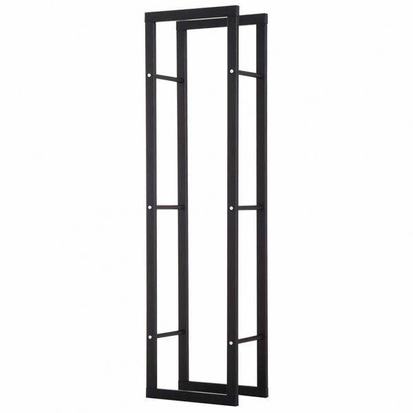 Feuerholzregal Kaminholzablage Kaminholzständer Kaminholzhalter 100kg Stahl Schwarz - Palo24
