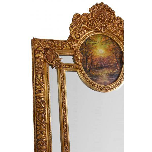 ANTIK BAROCKSPIEGEL GOLD GANZKÖRPERSPIEGEL 210CM ANKLEIDESPIEGEL - Palo24
