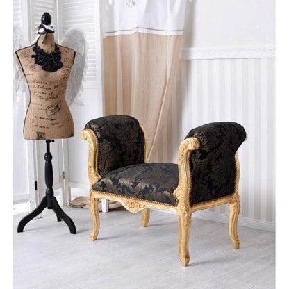 SITZBANK BAROCK HOCKER TOILE DE JOUY SOFA SHABBY CHIC - Palo24