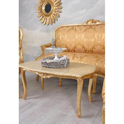 SITZGRUPPE BAROCK SALONGARNITUR SOFA & ZWEI SESSEL TISCH - Palo24