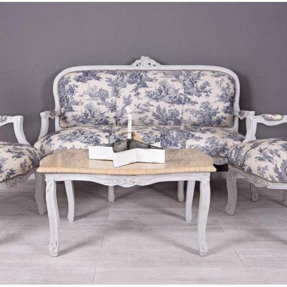 SITZGRUPPE BAROCK SALONGARNITUR SOFA & ZWEI SESSEL TISCH - Palo24