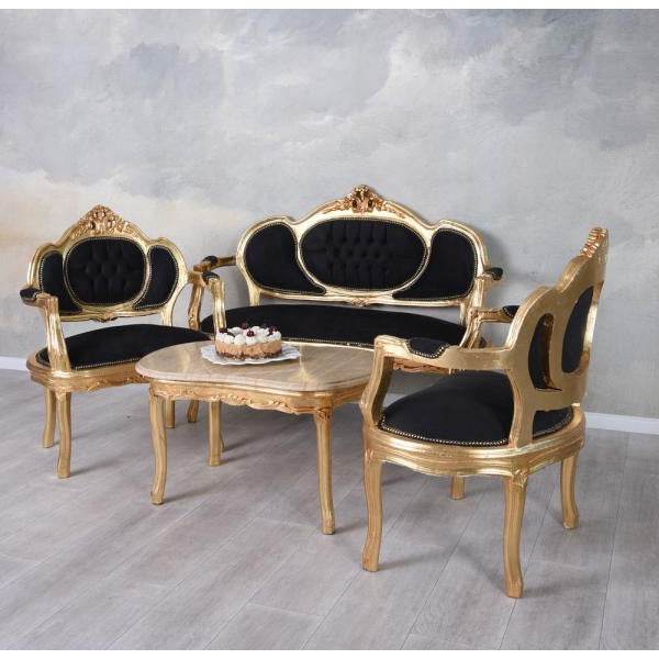 SOFAGARNITUR SITZGRUPPE BAROCK SOFA SESSEL COUCHTISCH - Palo24