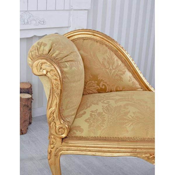 ROMANTISCHES SOFA OTTOMANE LANDHAUSSTIL SHABBY GOLD - Palo24