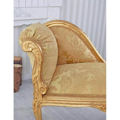 ROMANTISCHES SOFA OTTOMANE LANDHAUSSTIL SHABBY GOLD - Palo24