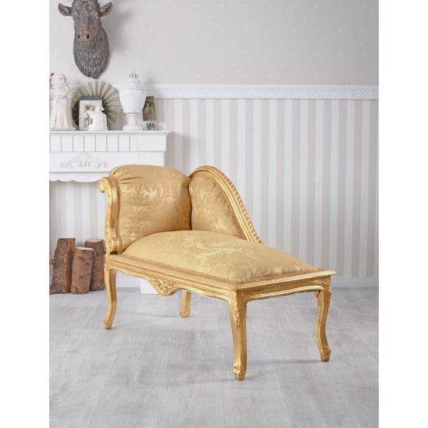 ROMANTISCHES SOFA OTTOMANE LANDHAUSSTIL SHABBY GOLD - Palo24