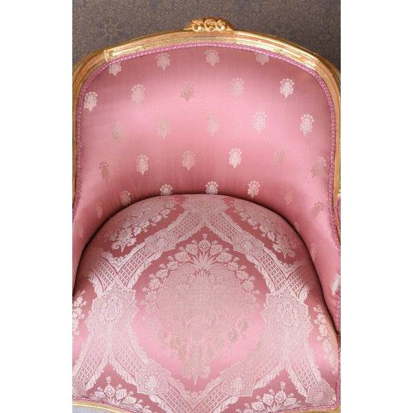 BERGERE EN CONFESSIONAL BAROCK SESSEL GOLD ROSA - Palo24