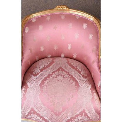 BERGERE EN CONFESSIONAL BAROCK SESSEL GOLD ROSA - Palo24