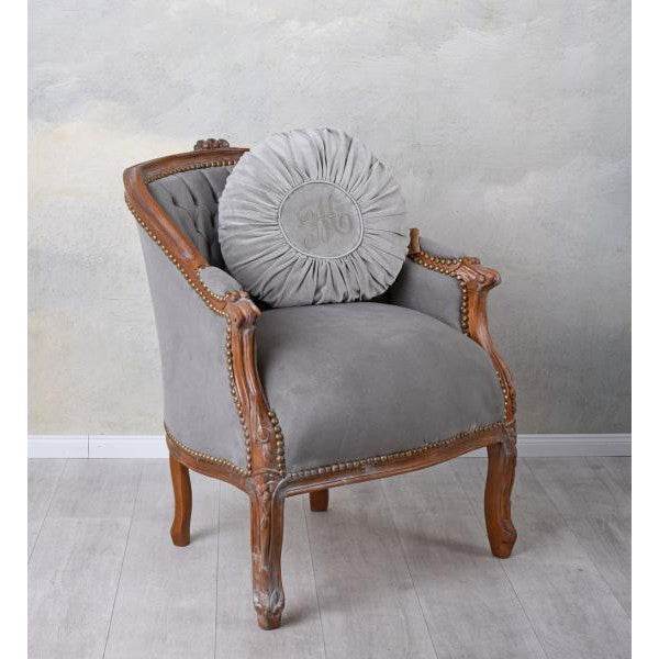 BERGERE EN CONFESSIONAL BAROCK SESSEL BRAUN GRAU - Palo24