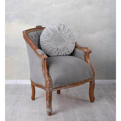 BERGERE EN CONFESSIONAL BAROCK SESSEL BRAUN GRAU - Palo24